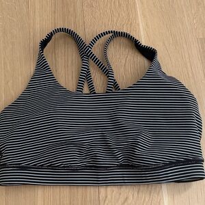 Lululemon Athletica Striped Sports Bra in Black and White